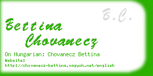 bettina chovanecz business card